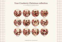 Ornament Sublimation Cranberry Christmas Product Image 4