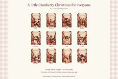 Printable Christmas Gift Tags - Cranberry Christmas Product Image 4