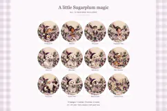 Sugarplum Christmas Round Stickers Product Image 4