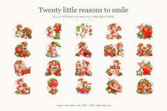 Mouse Fussy Cuts, Cute Printable Strawberry Stickers Product Image 3