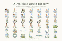 Golf Fussy Cuts, Printable First Birthday Stickers Product Image 2
