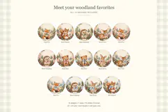 Baby Animal Christmas Round Stickers Product Image 4