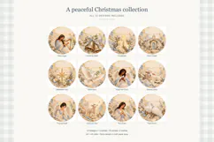Heavenly Christmas Round Stickers Product Image 4