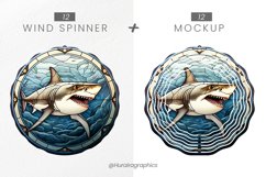 Great White Shark Wind Spinner Sublimation Bundle Product Image 2