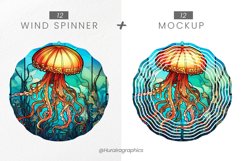 Jellyfish Wind Spinner Sublimation - 24 Variations Product Image 2