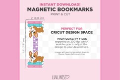Corgi Magnetic Bookmark Template, Puppy Bookmarks Product Image 2