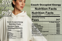 4x Funny Quotes Couch Occupied Club Energy Mood SVG Cut File Product Image 3