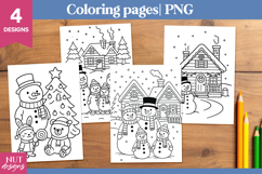 Coloring page for kids Cute Snowman Christmas coloring page Product Image 1
