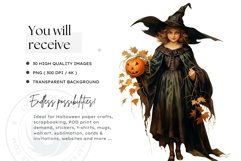 Retro Halloween Clipart PNG Set Bundle for sublimation Product Image 2