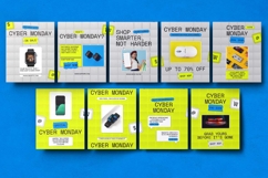 Cyber Monday Sale Instagram Carousel & Canva Template Product Image 2