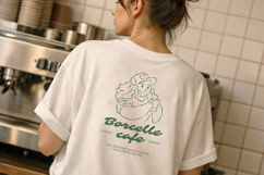 Coffee Girl T-Shirt, Editable Canva &amp; Illustrator Template Product Image 2