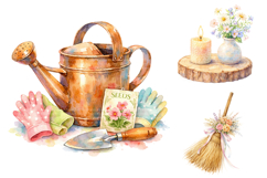 Watercolor Housekeeping Clipart Bundle Product Image 2