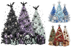 Watercolor Christmas Tree Clipart Bundle, Trendy Winter PNG Product Image 2