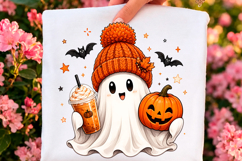 Cute Halloween Ghost Pumpkin PNG Product Image 3