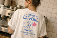 Time for Caffeine T-Shirt Design, Editable Template Product Image 2