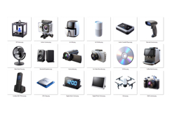 Technology PNG Clipart Set 30 Items for Sublimation, Print Product Image 2
