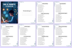 500 AI Prompts in Education Canva Template Product Image 2