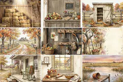 Autumn Farm Junk Journal Digital Paper| Junk Journal Product Image 3