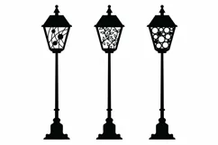 Street lamp svg, street lantern svg, Cricut, Silhouette Product Image 2