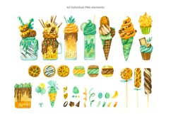 Watercolor Sweets Clipart, Patterns and Card Templates Product Image 2