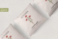 Birth Month October Flower Watercolor Clipart Sublimation Product Image 2