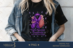 Fight Against Dementia But I Will Never Forget PNG ,Purple R Product Image 2
