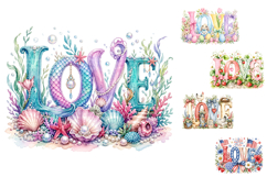 Watercolor Love Seasonal Sublimation Designs Product Image 2