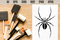 Stencil Minimal Spider Silhouette Product Image 2