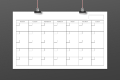 8.5x14 Inch Blank Calendar Template Product Image 2