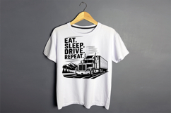 Eat Sleep Drive Repeat Truck Driver SVG Product Image 2
