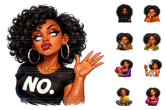 Sassy Black Woman Bathroom Wall Art PNG Product Image 2