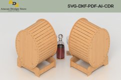 Wood wine rack, Bottle display stand, Wine holder laser cut Product Image 2