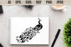 Stencil Peacock Bird Product Image 2