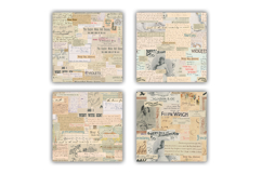 Antique Ephemera Papers, Seamless Vintage Backgrounds Product Image 2