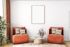 Living room Mockup, Interior mockup PSD JPG PNG Product Image 2