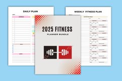 2025 Fitness Planner Bundle Canva Product Image 2