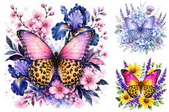 Watercolor Leopard Print Butterfly PNG Product Image 2
