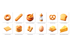 Breakfast PNG Clipart Set 12 Items for Sublimation &amp; Print Product Image 2