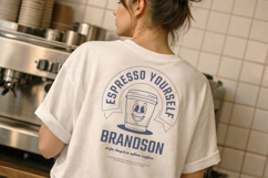 Espresso Yourself Retro T-Shirt Design Product Image 2