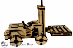 SVG Forklift Truck 3D Wooden Puzzle for Adults and Kids Product Image 2