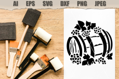 Stencil Wine Barrel Product Image 2