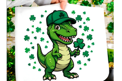 Kids St Patrick’s Day T-Rex Png Product Image 1