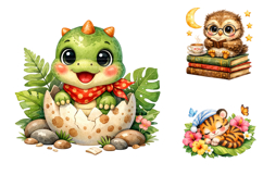 Kawaii Baby Animal Clipart Bundle Product Image 2