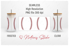 6 Baseball - Softball Seamless Patterns for 16oz LIBBEY CAN. Product Image 2