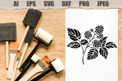 Stencil Raspberry Branch Product Image 2