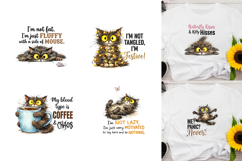 Funny Fluffy Cat Sarcastic Quote PNG Product Image 2