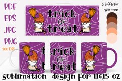 Halloween trick or treat gnome Mug sublimation african Product Image 1