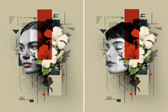Modern Abstract Digital Collage Portrait Geometric Elements Product Image 5