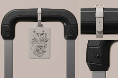 Leather Luggage Tag with Buckle Mockup Product Image 2