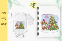 Cute cartoon tiger with beautiful eyes, Year of Tiger 2022 Product Image 2